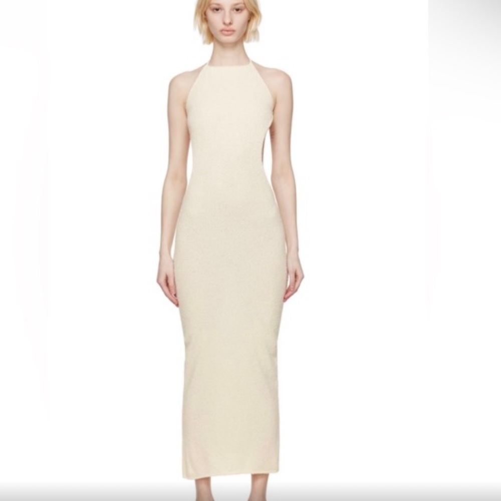 Gimaguas Cream Backless Dress
